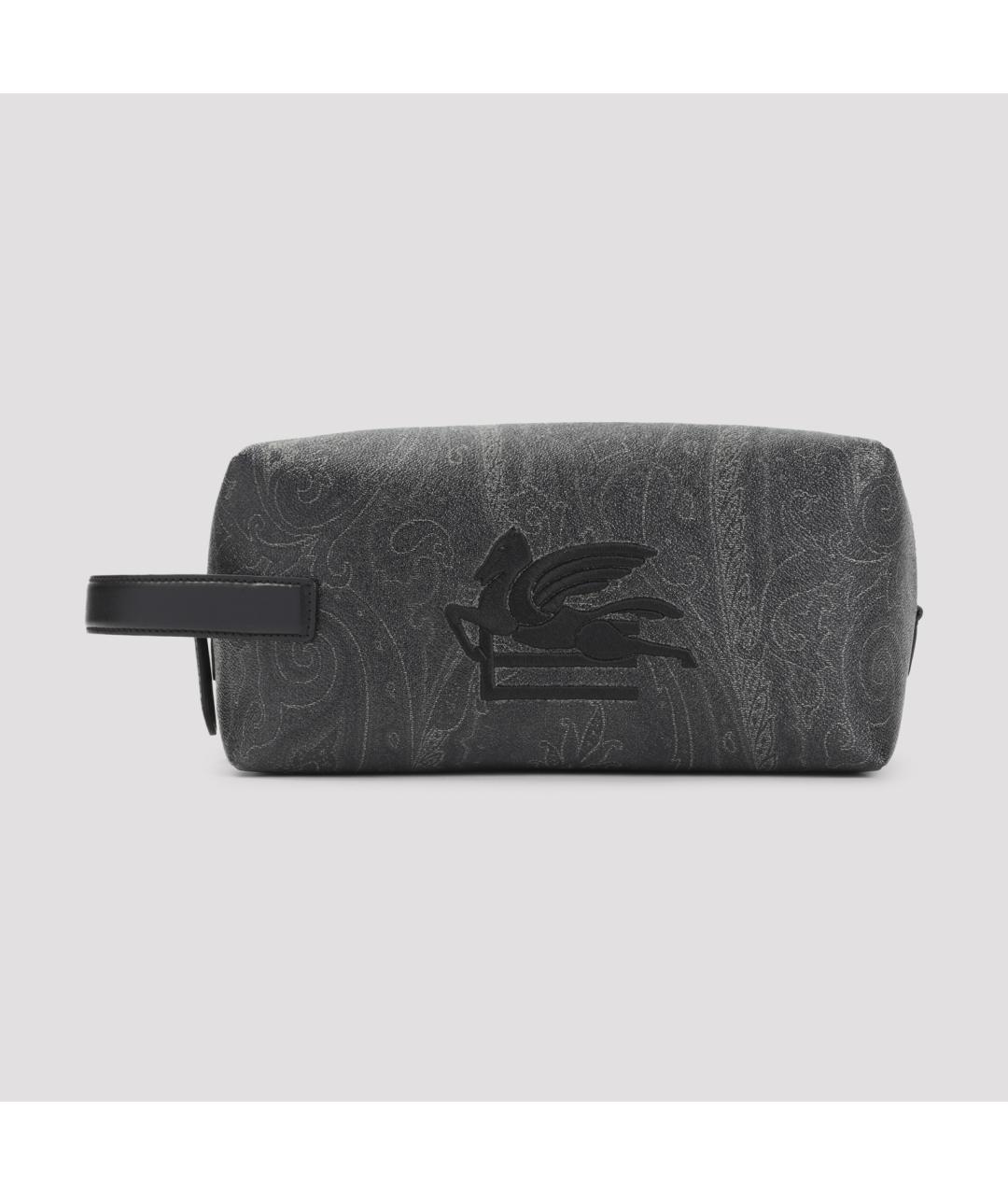 ETRO Антрацитовая синтетическая барсетка, фото 2