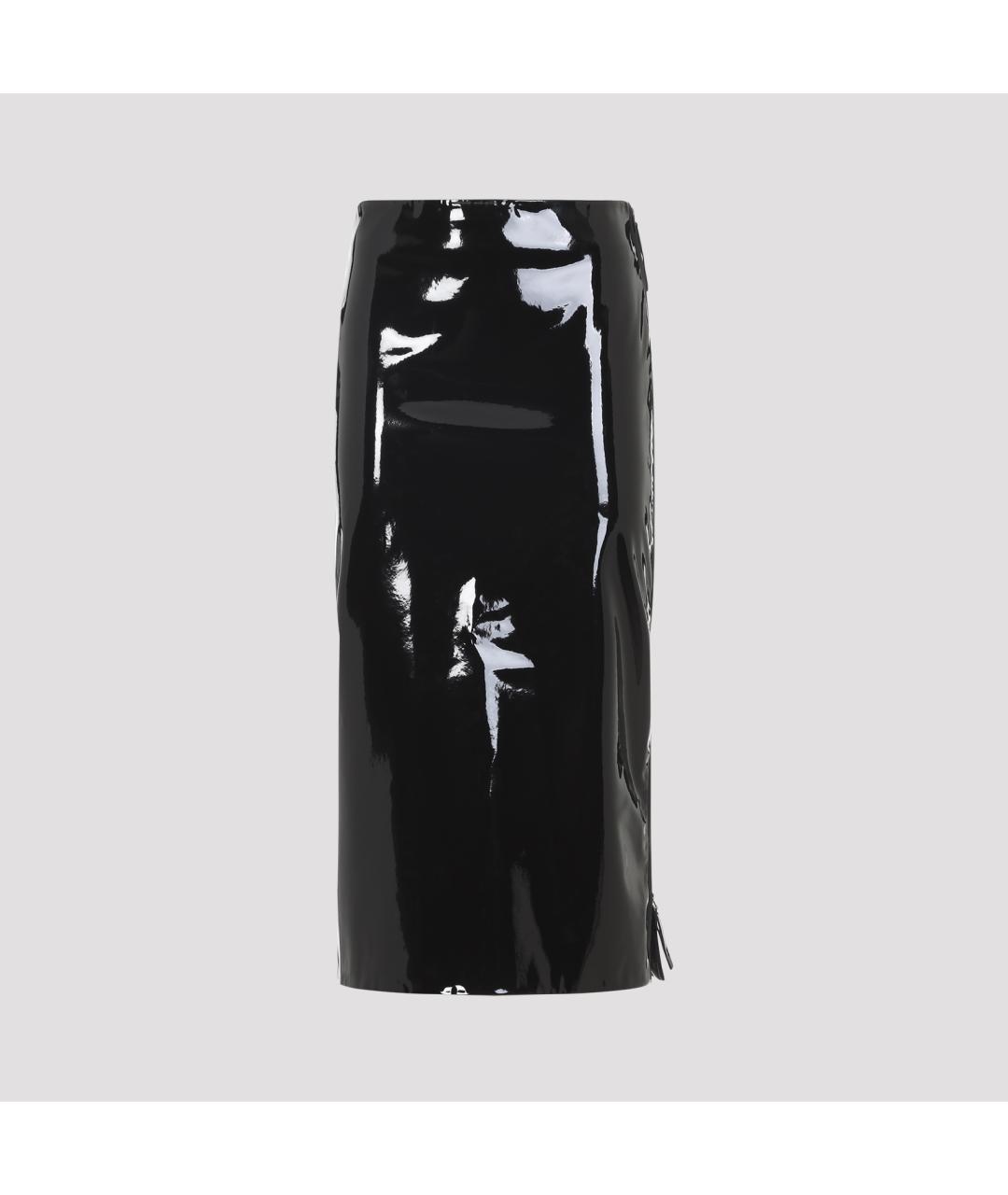 THE FRANKIE SHOP Черная синтетическая юбка миди, фото 2