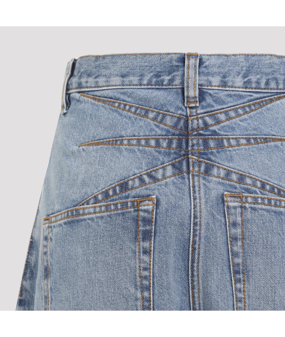 ALAIA Синие хлопковые джинсы клеш, фото 4