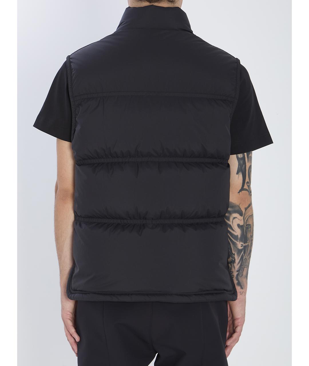 MONCLER Черный полиамидовый жилет, фото 5