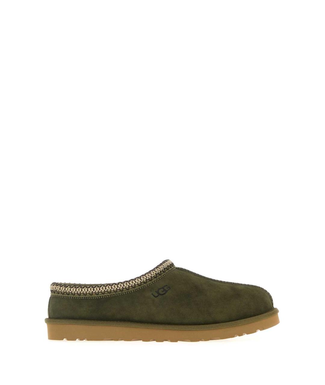 UGG AUSTRALIA Зеленые кожаные низкие ботинки, фото 1