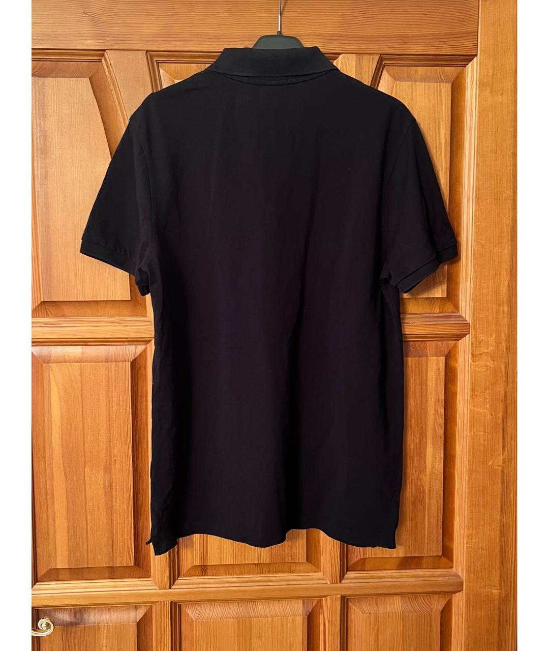 HUGO BOSS Черное хлопковое поло с коротким рукавом, фото 2