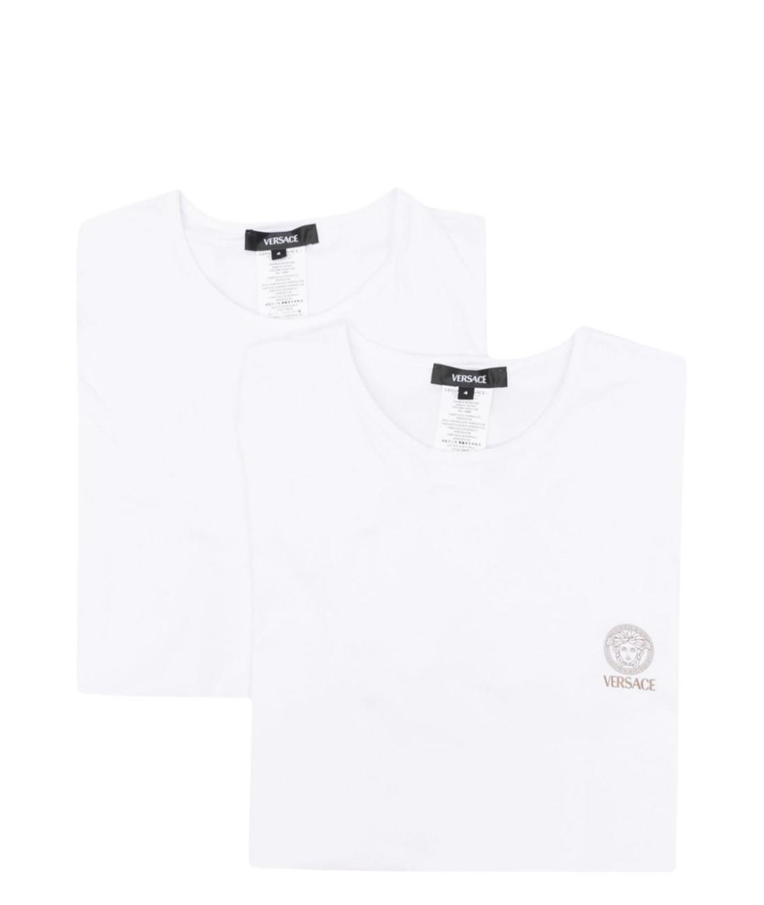 VERSACE Белая хлопковая футболка, фото 2