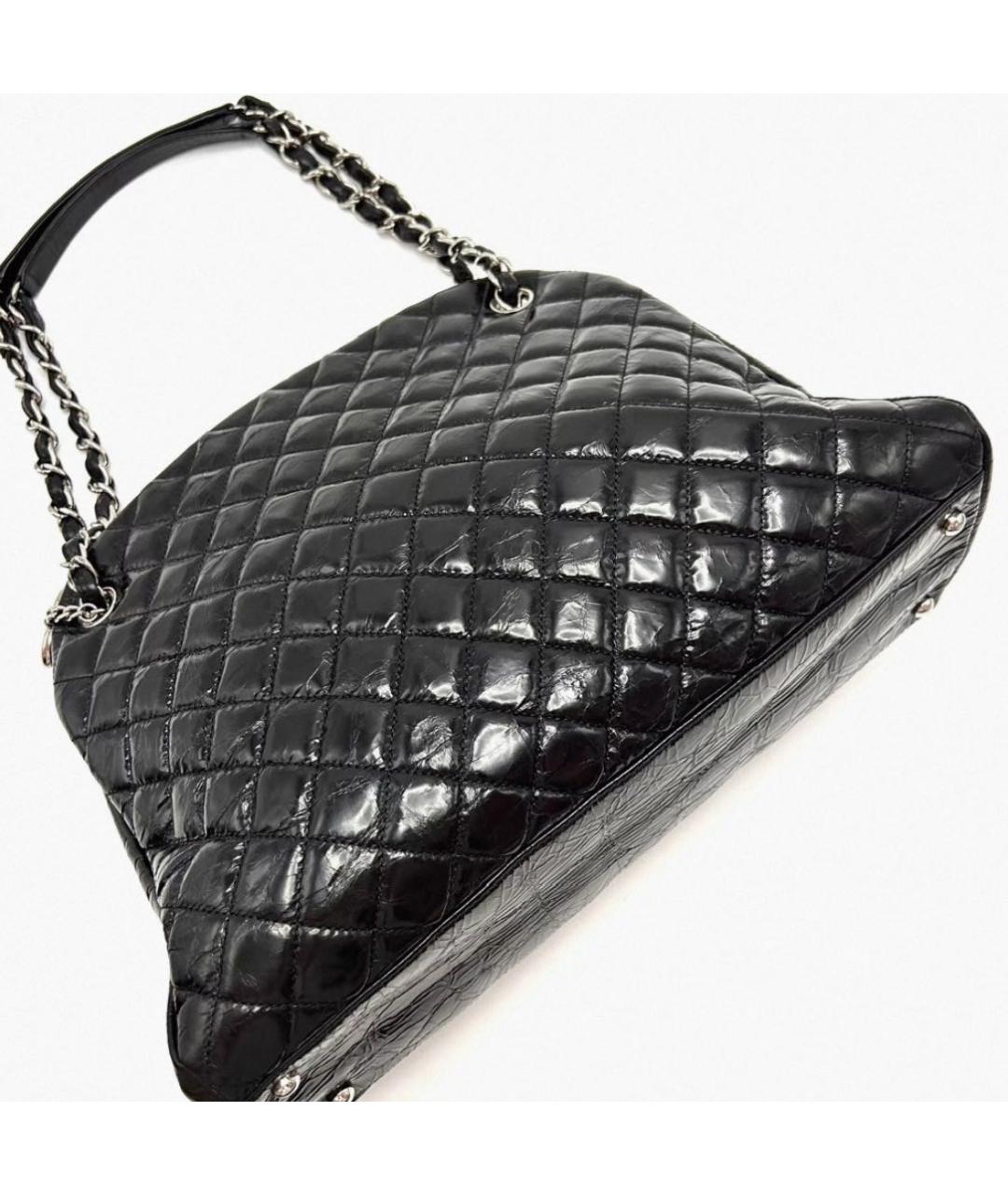 CHANEL Черная кожаная сумка через плечо, фото 4