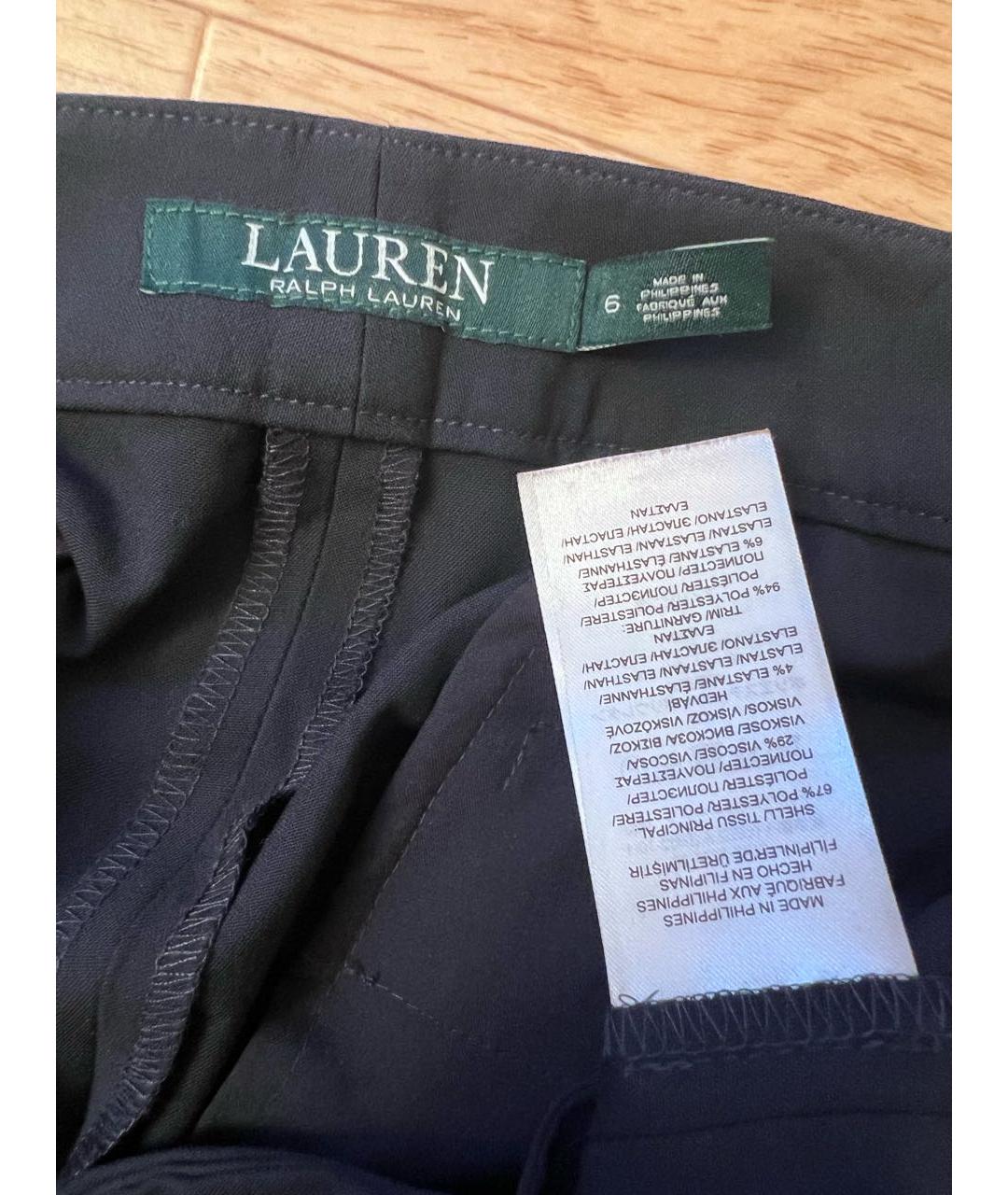 RALPH LAUREN Темно-синие прямые брюки, фото 3