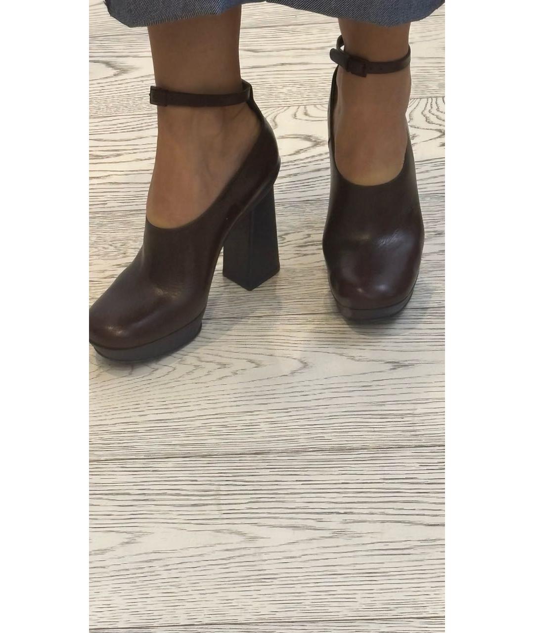 CELINE Фиолетовые кожаные ботильоны, фото 8