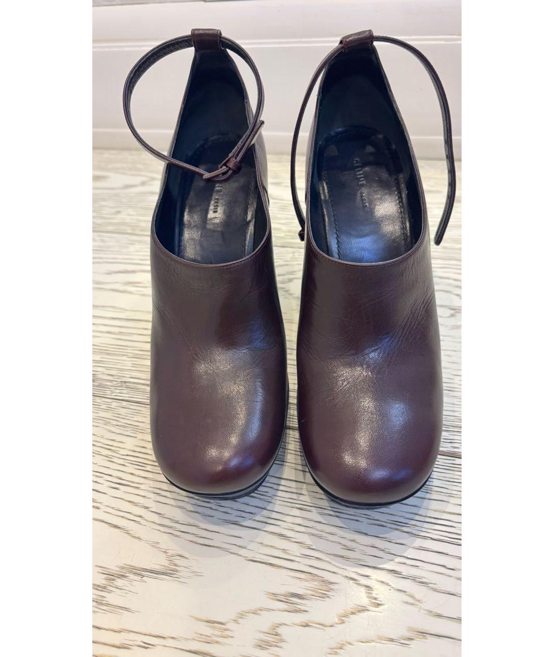 CELINE Фиолетовые кожаные ботильоны, фото 3