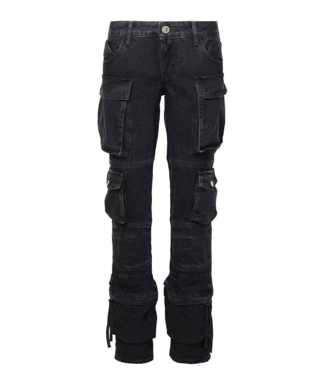 THE ATTICO Черные хлопковые прямые джинсы, фото 1