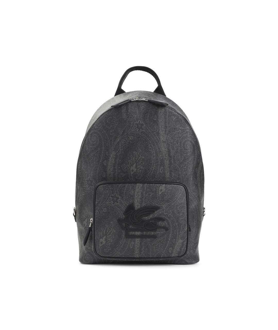 ETRO Антрацитовый синтетический рюкзак, фото 1