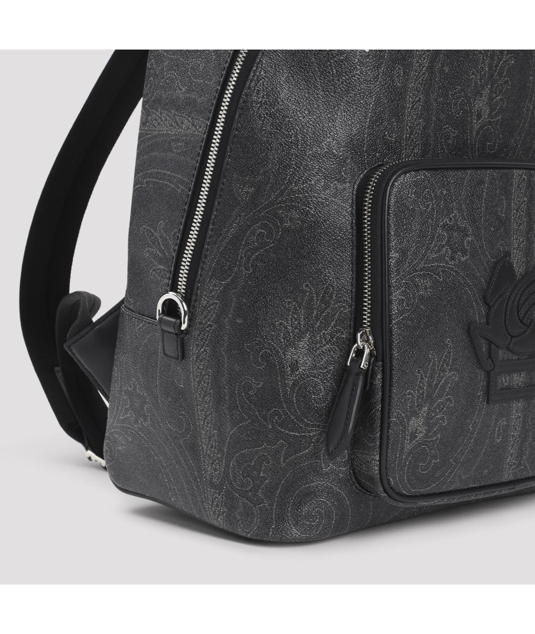 ETRO Антрацитовый синтетический рюкзак, фото 3