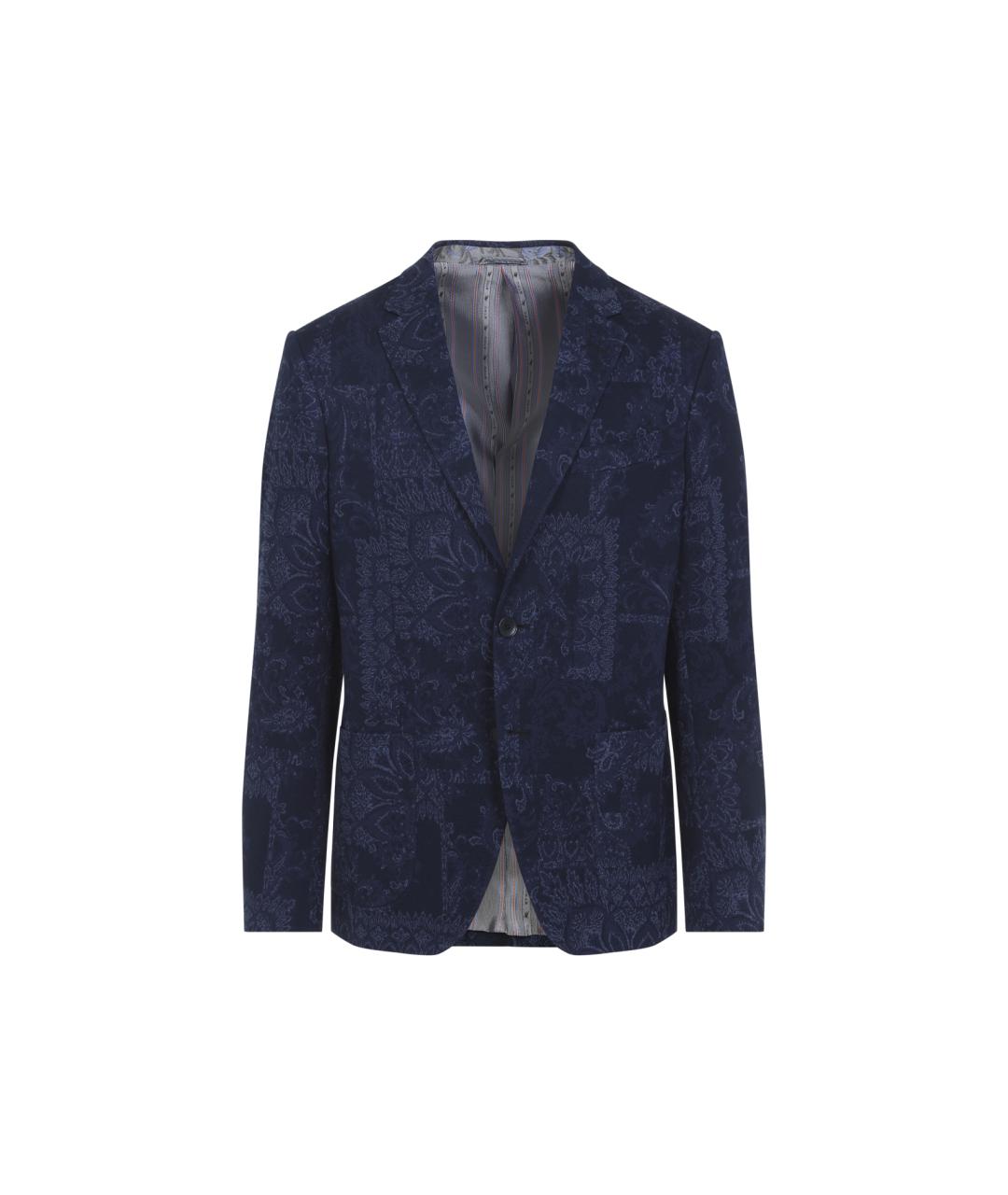 ETRO Синий хлопковый пиджак, фото 1