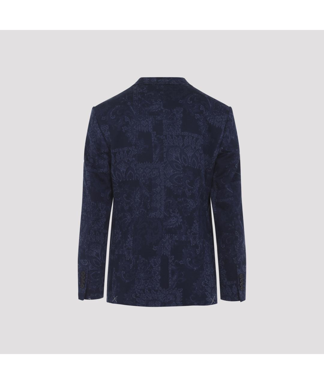 ETRO Синий хлопковый пиджак, фото 3