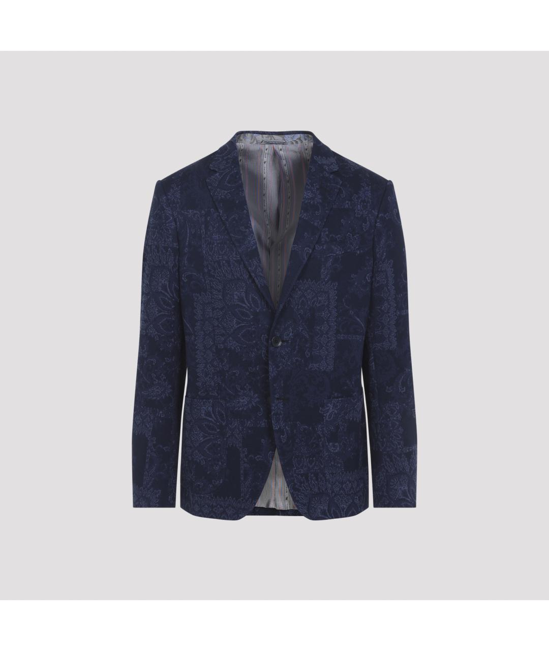 ETRO Синий хлопковый пиджак, фото 2