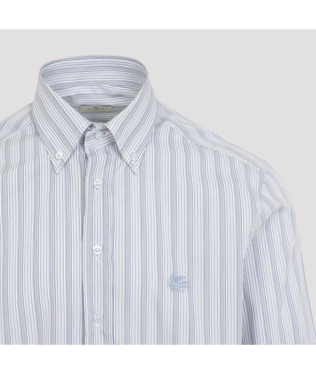 ETRO Синяя хлопковая кэжуал рубашка, фото 4