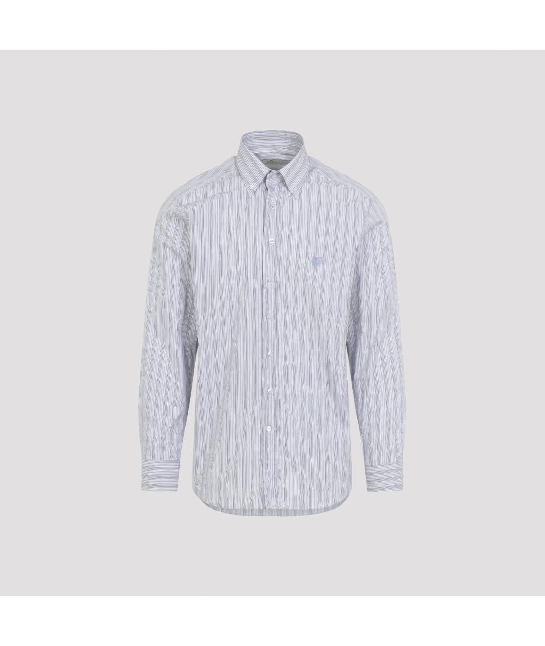 ETRO Синяя хлопковая кэжуал рубашка, фото 2