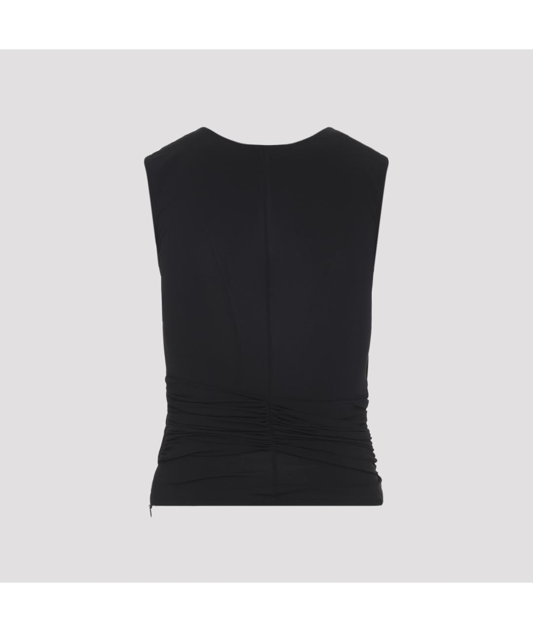 ELISABETTA FRANCHI Черная вискозная блузы, фото 3