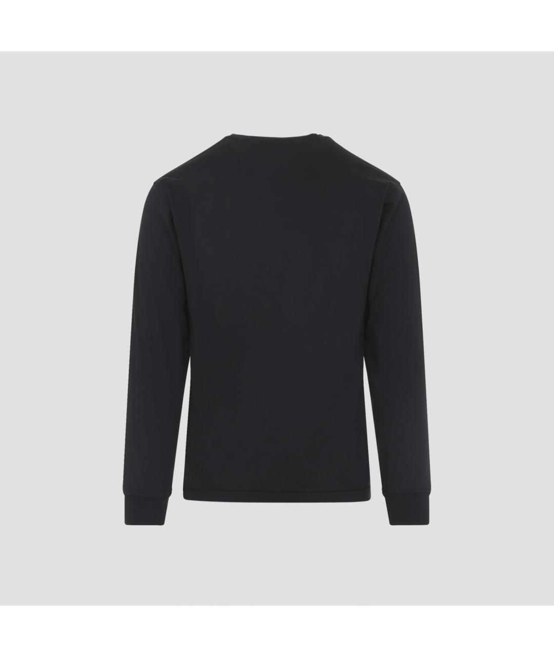 STONE ISLAND Черный хлопковый джемпер / свитер, фото 3