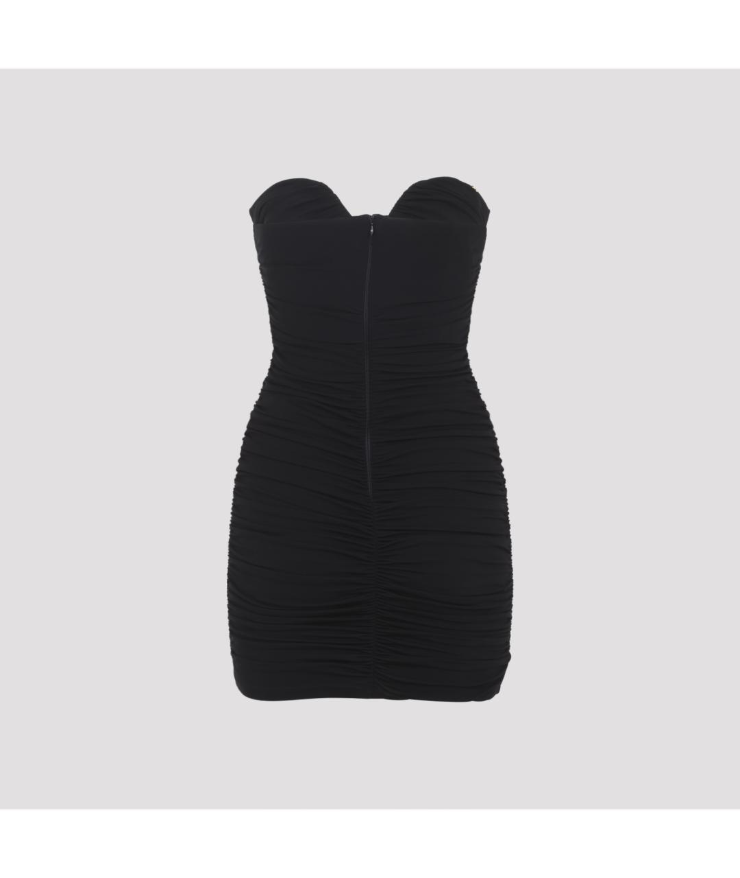 ELISABETTA FRANCHI Черное вискозное платье, фото 3