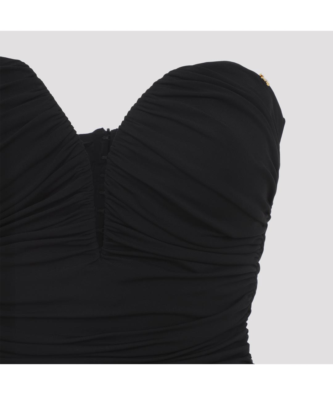 ELISABETTA FRANCHI Черное вискозное платье, фото 4