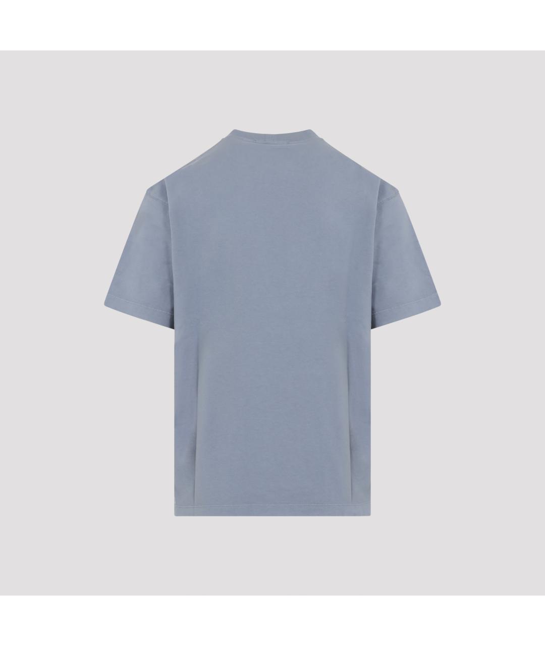 STONE ISLAND Голубая хлопковая футболка, фото 3