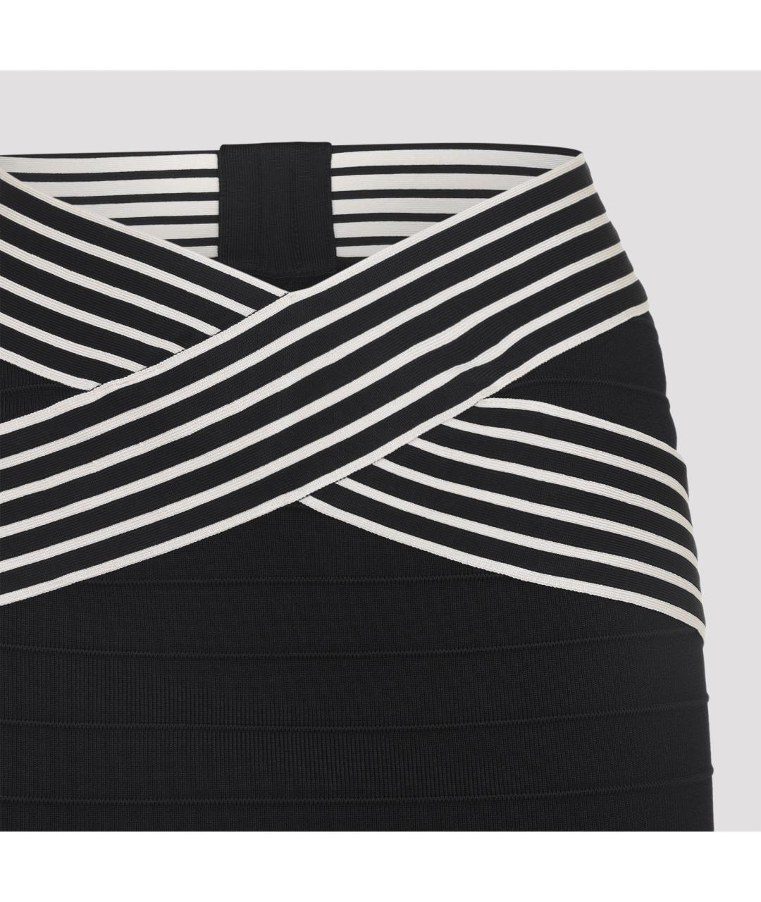 ELISABETTA FRANCHI Черная вискозная юбка миди, фото 3