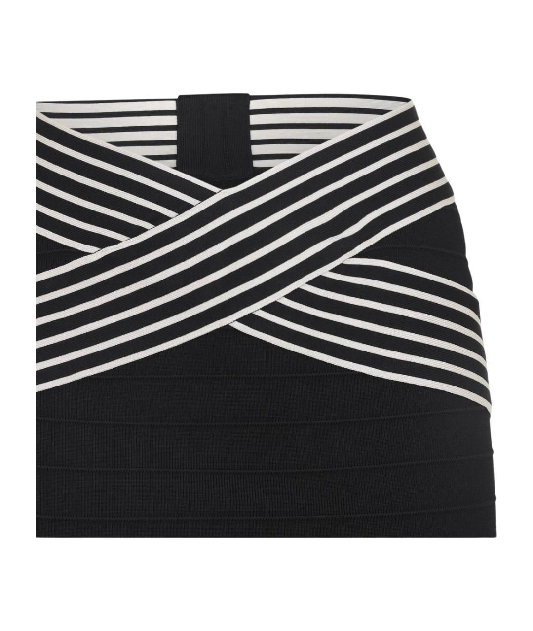 ELISABETTA FRANCHI Черная вискозная юбка миди, фото 2