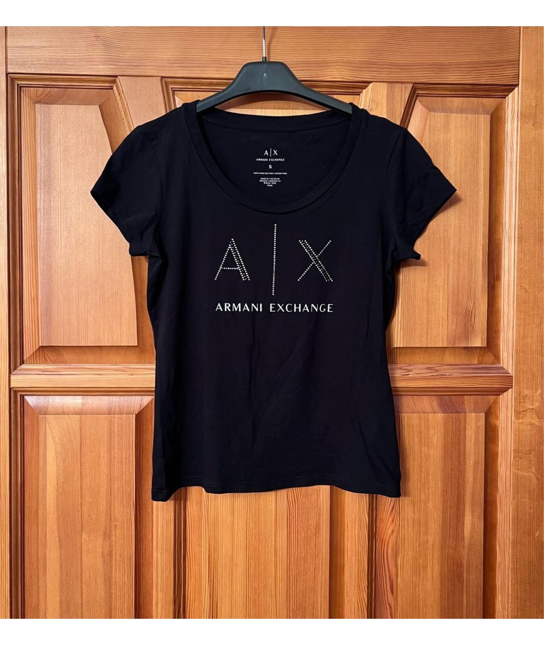 ARMANI EXCHANGE Черная футболка, фото 4