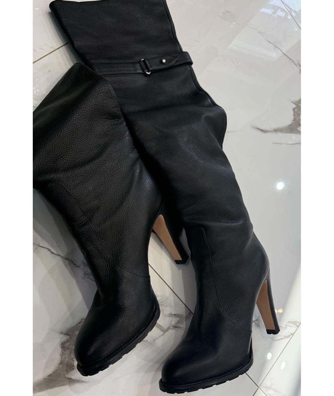 GIANVITO ROSSI Черные кожаные ботфорты, фото 6