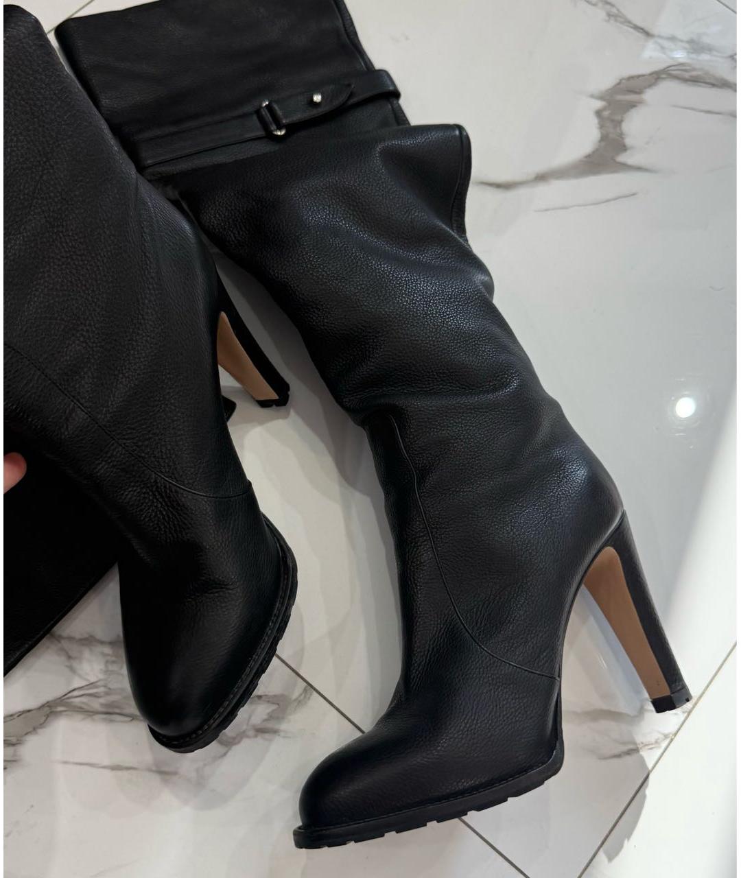 GIANVITO ROSSI Черные кожаные ботфорты, фото 3