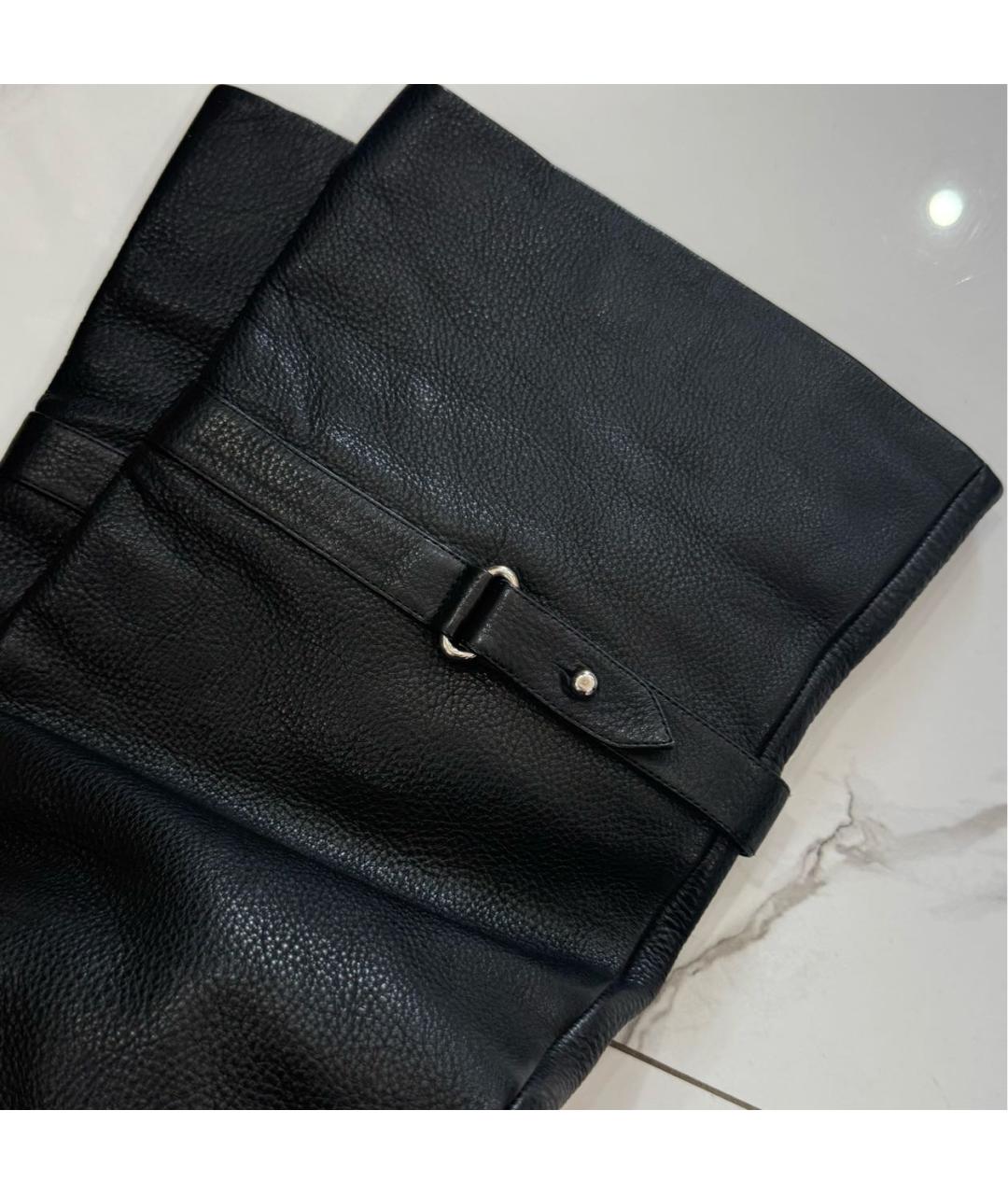 GIANVITO ROSSI Черные кожаные ботфорты, фото 4