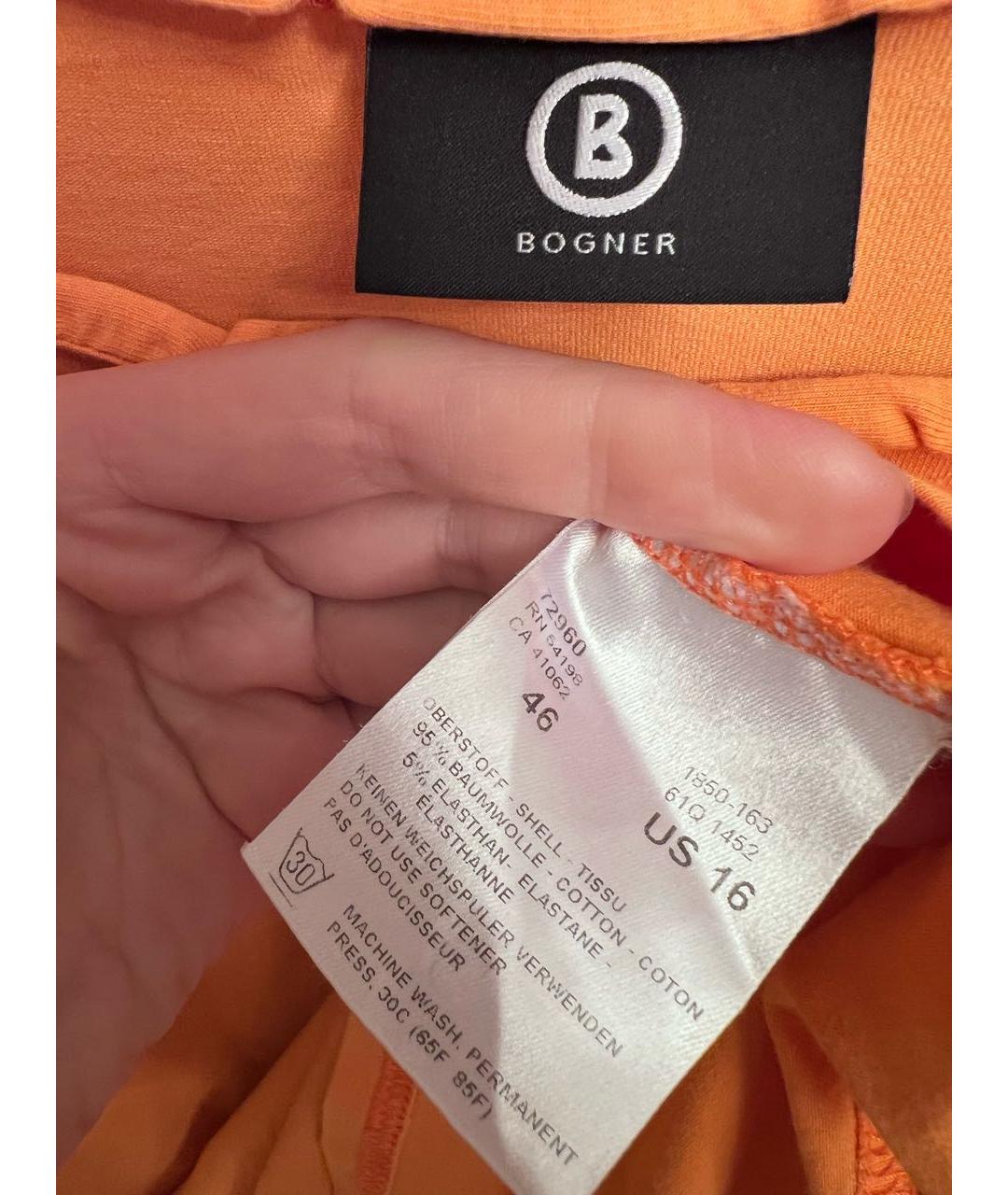 BOGNER Оранжевый хлопковый джемпер / свитер, фото 3