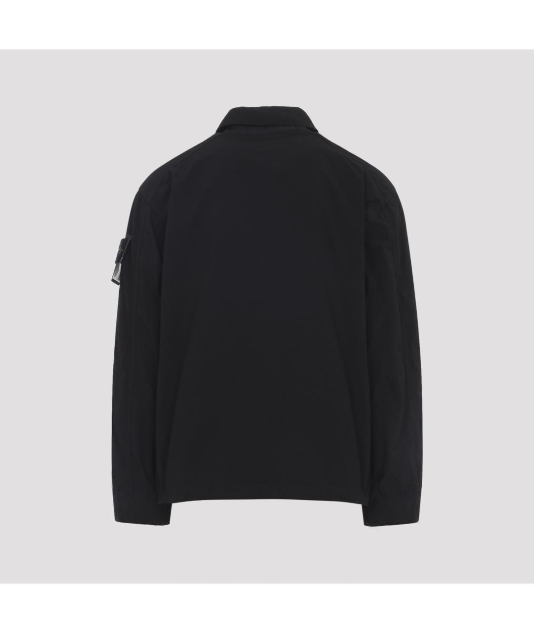 STONE ISLAND Черная полиэстеровая куртка, фото 2