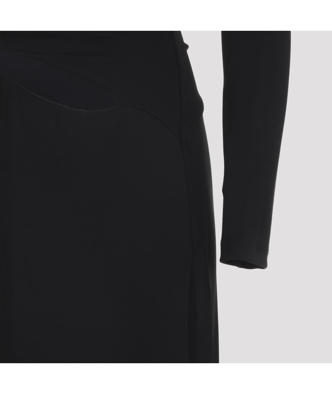 ELISABETTA FRANCHI Черное вискозное вечернее платье, фото 4