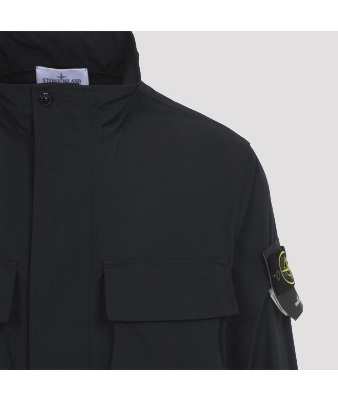 STONE ISLAND Черная полиэстеровая куртка, фото 5