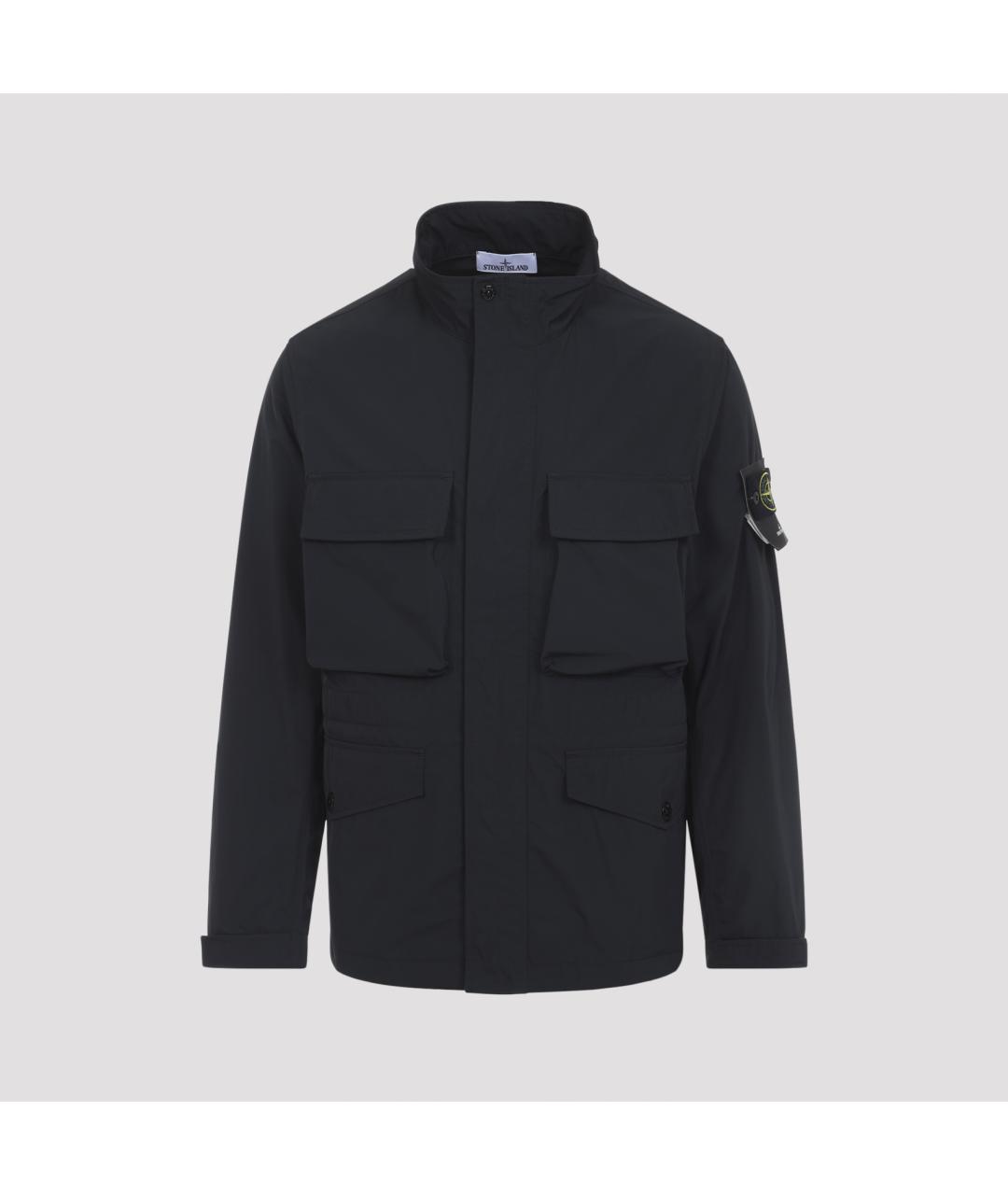 STONE ISLAND Черная полиэстеровая куртка, фото 2