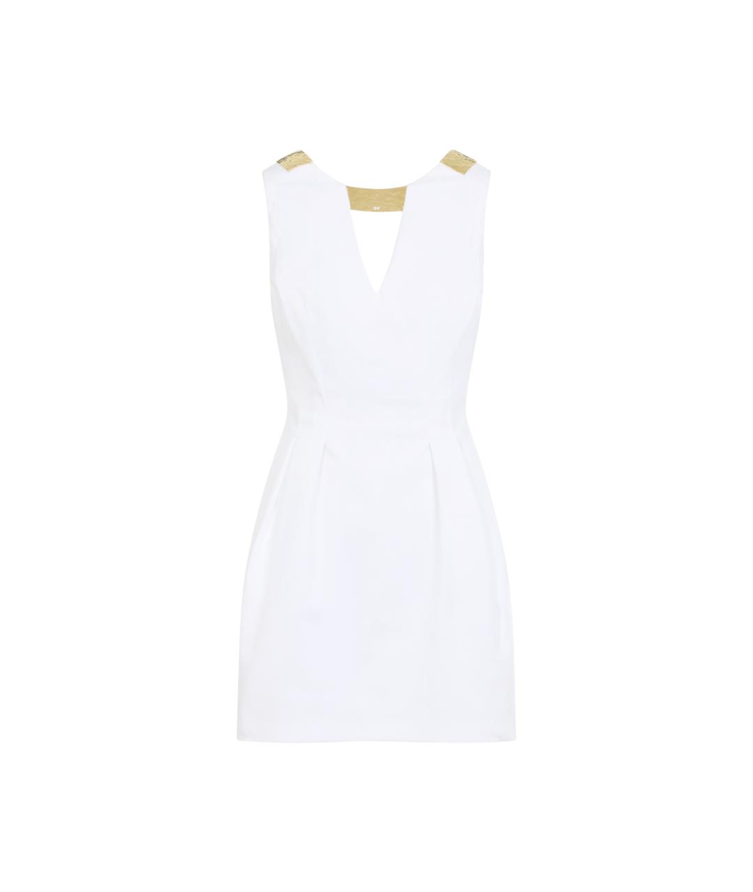 ELISABETTA FRANCHI Белое хлопковое платье, фото 1