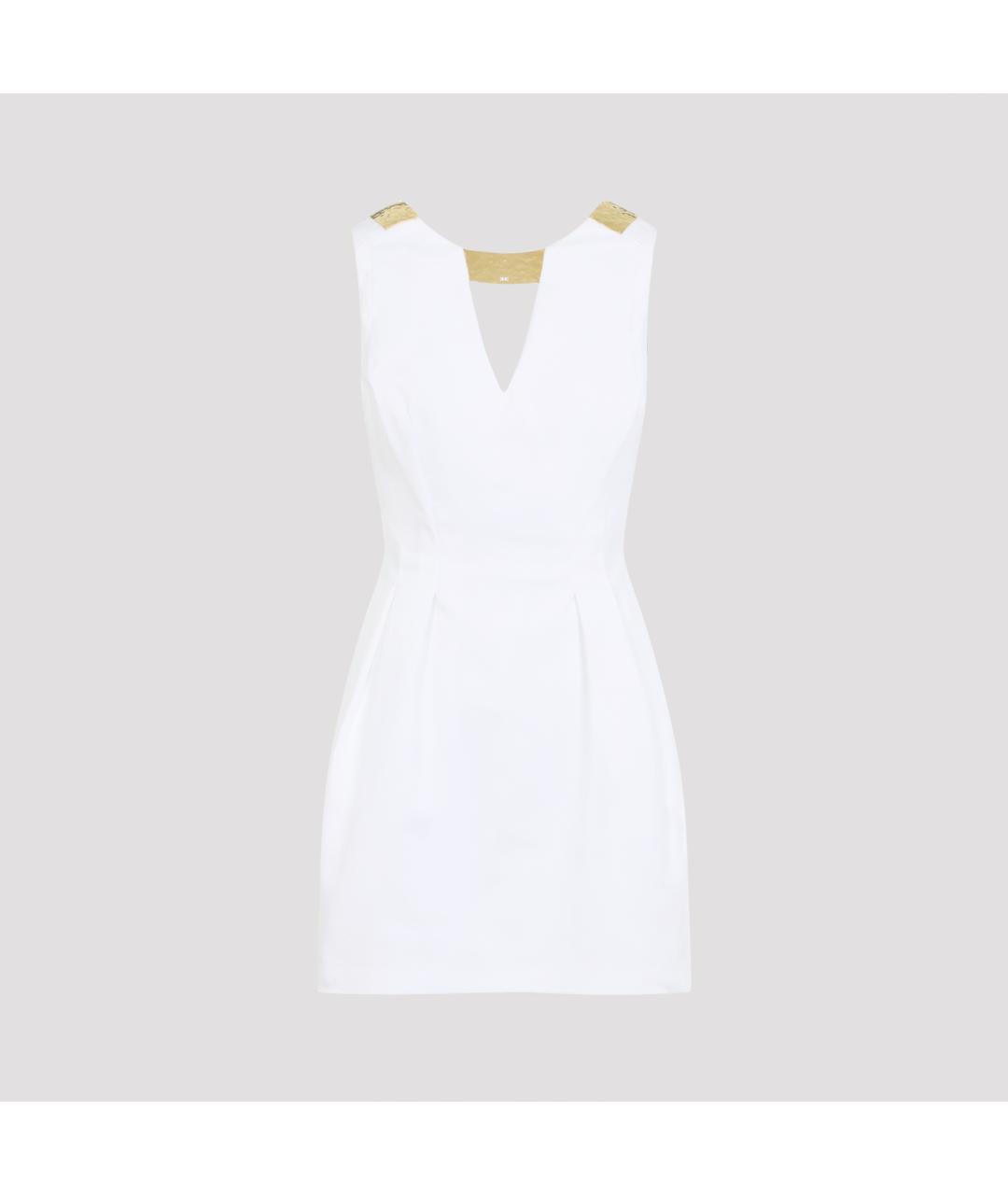 ELISABETTA FRANCHI Белое хлопковое платье, фото 2