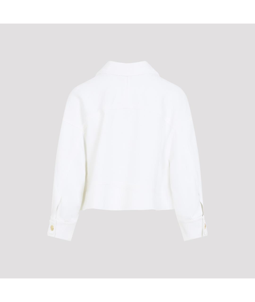 ELISABETTA FRANCHI Белый вискозный жакет/пиджак, фото 3