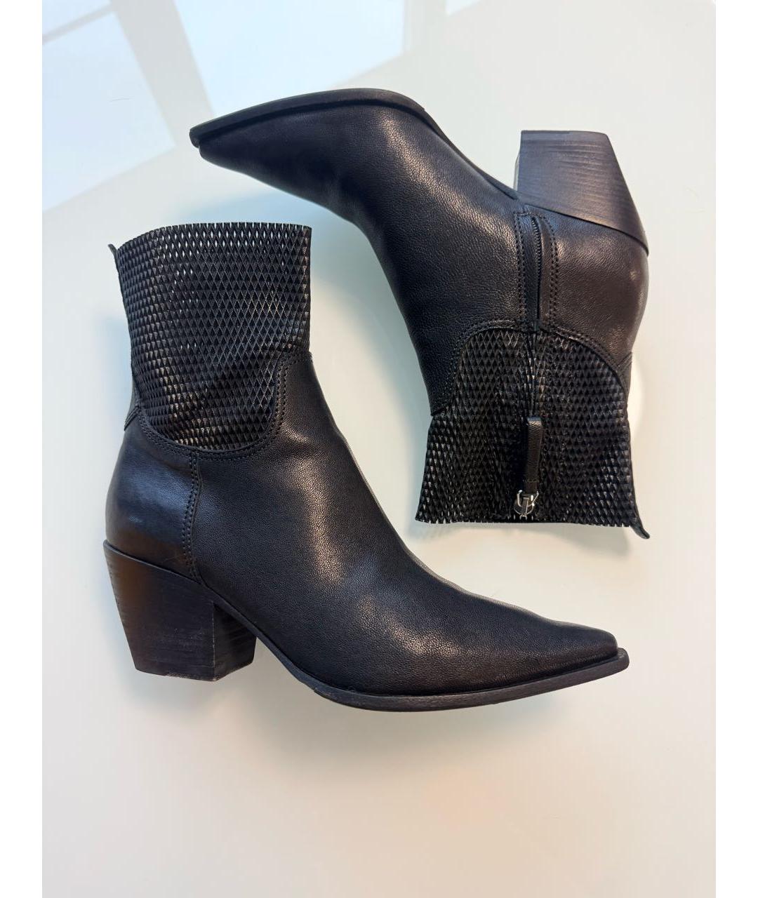 PREMIATA Черные кожаные ботильоны, фото 9