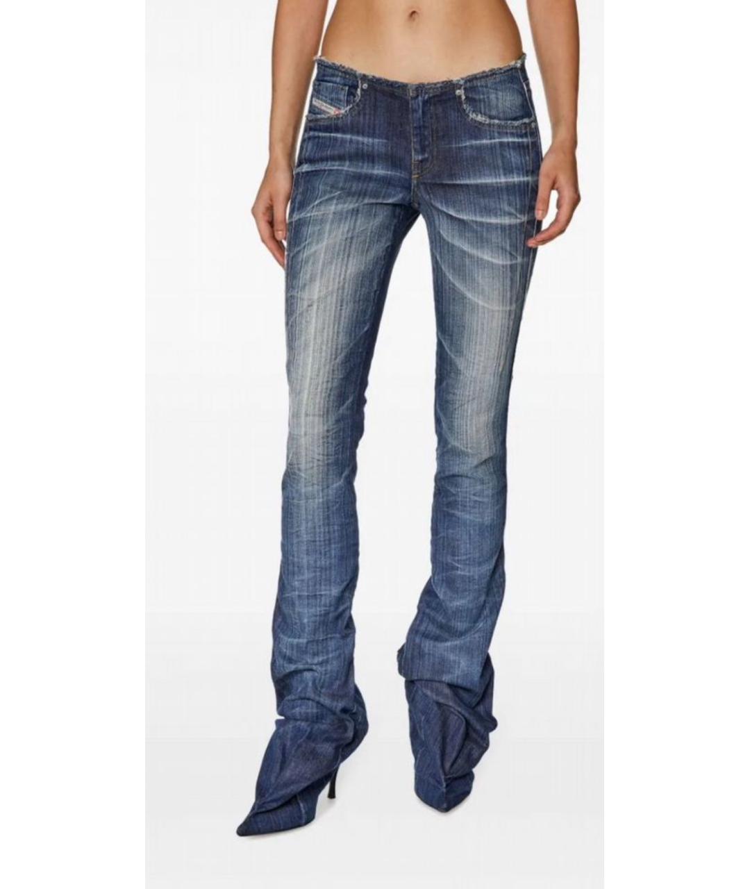 DIESEL Голубые текстильные ботфорты, фото 2