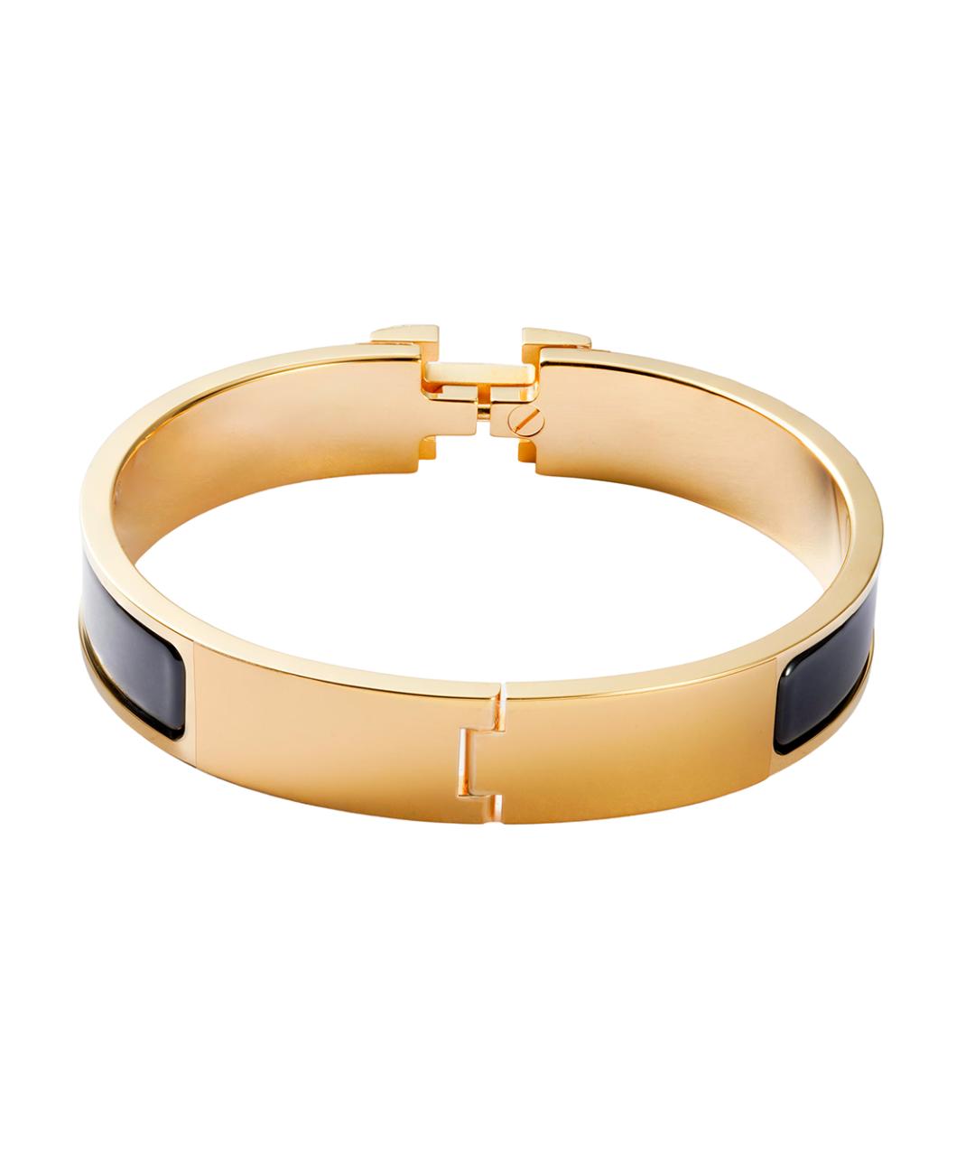 HERMES Черный металлический браслет, фото 2