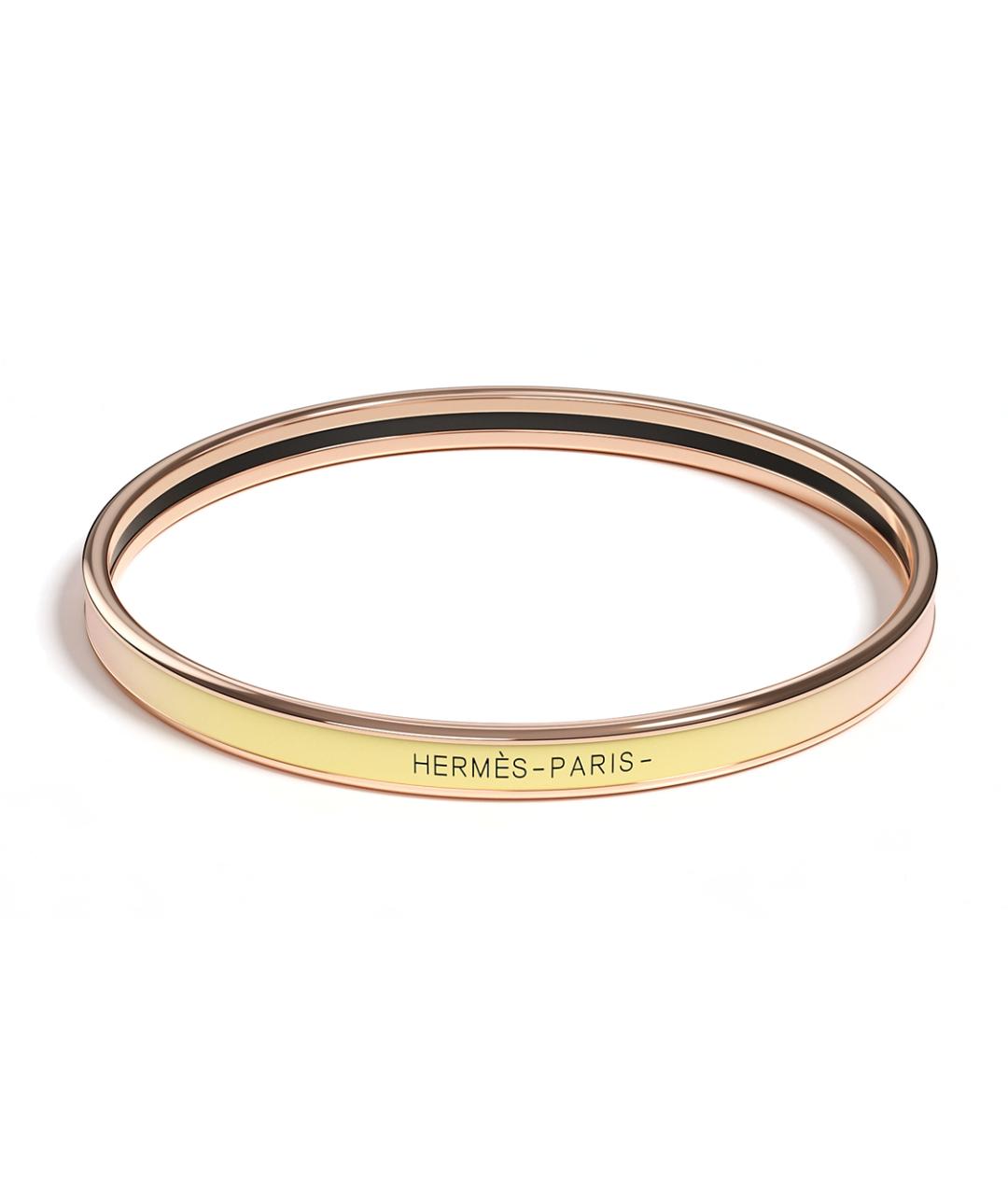 HERMES Желтый браслет, фото 1