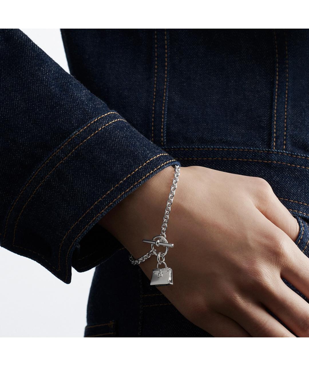 HERMES Серебрянный браслет, фото 3