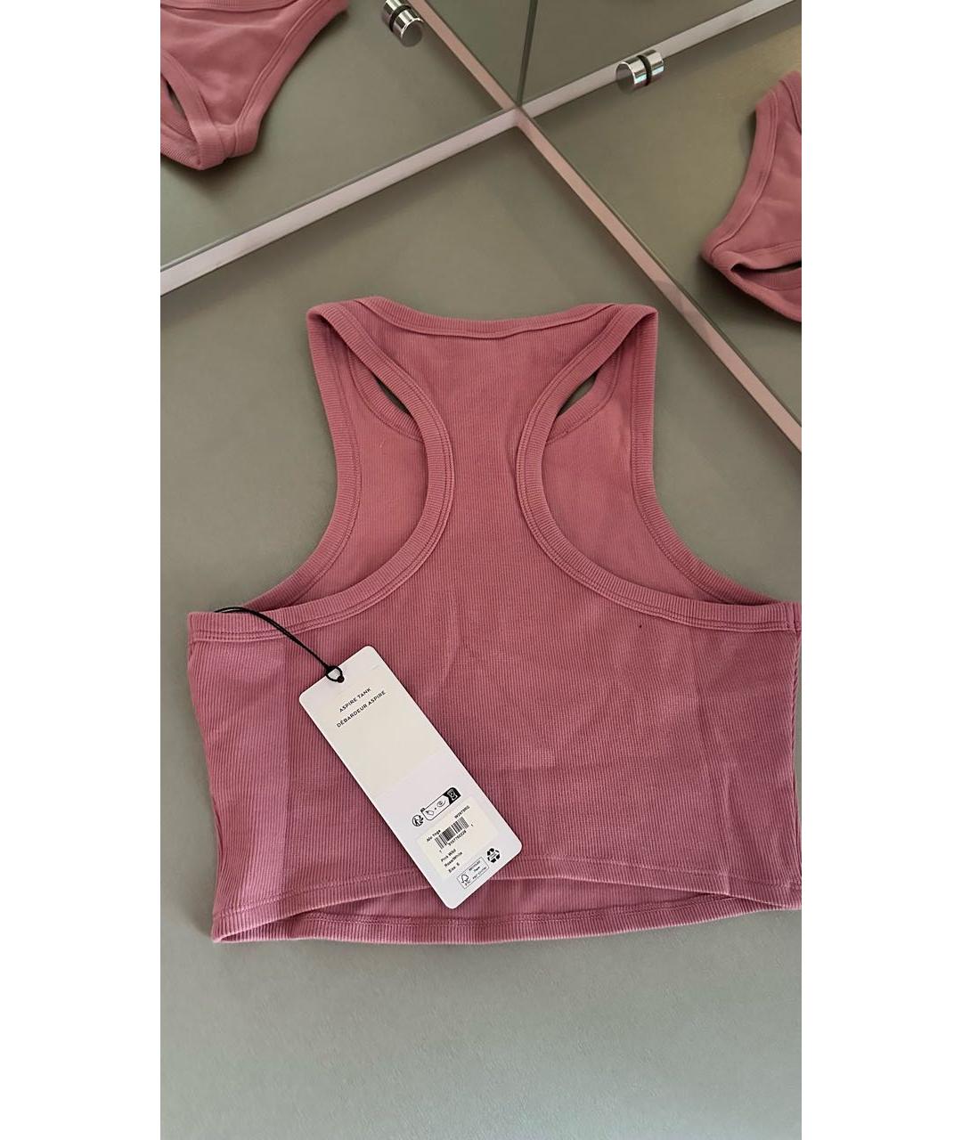 ALO YOGA Розовая хлопковая майка, фото 3