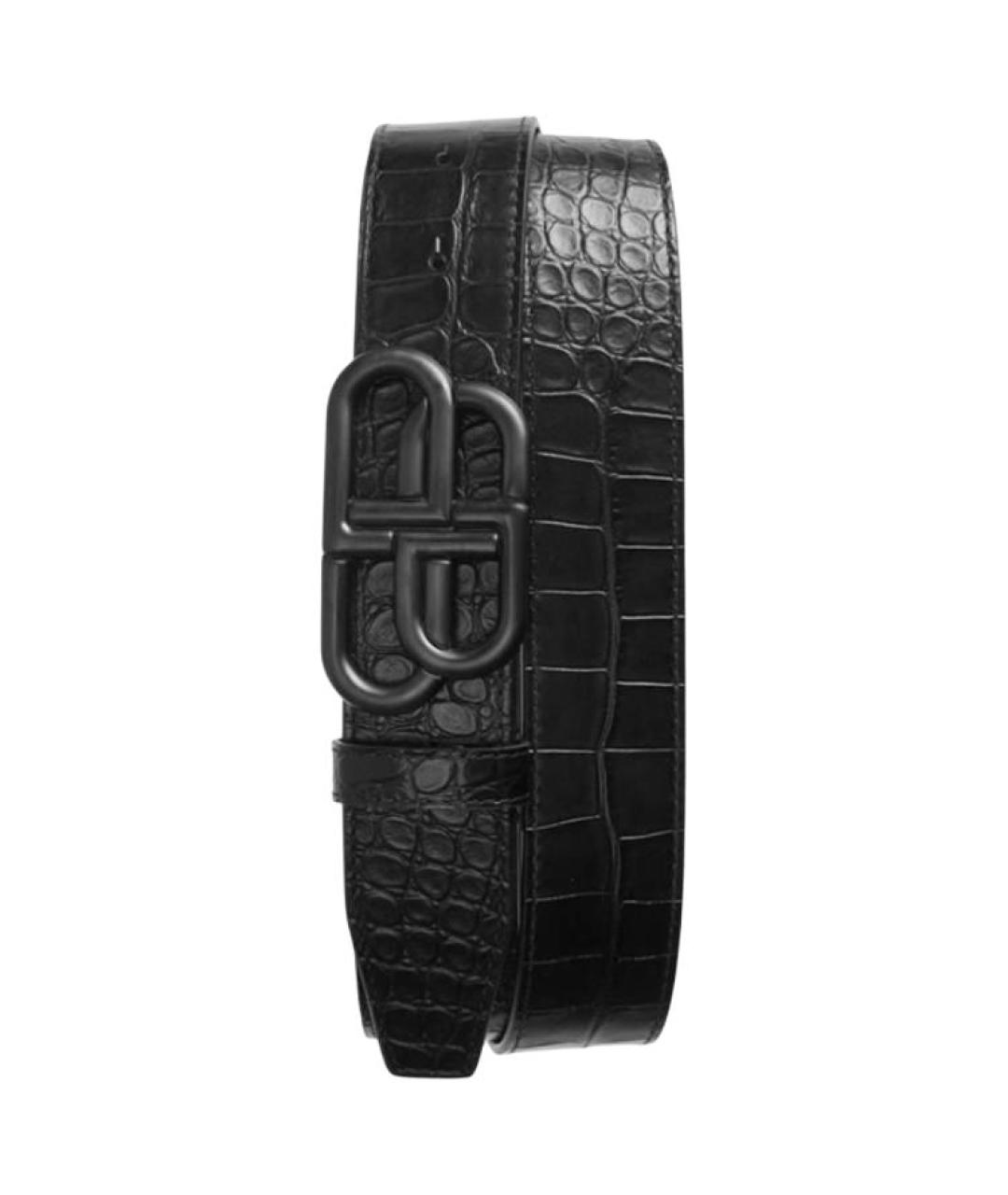 BALENCIAGA Серый кожаный ремень, фото 2