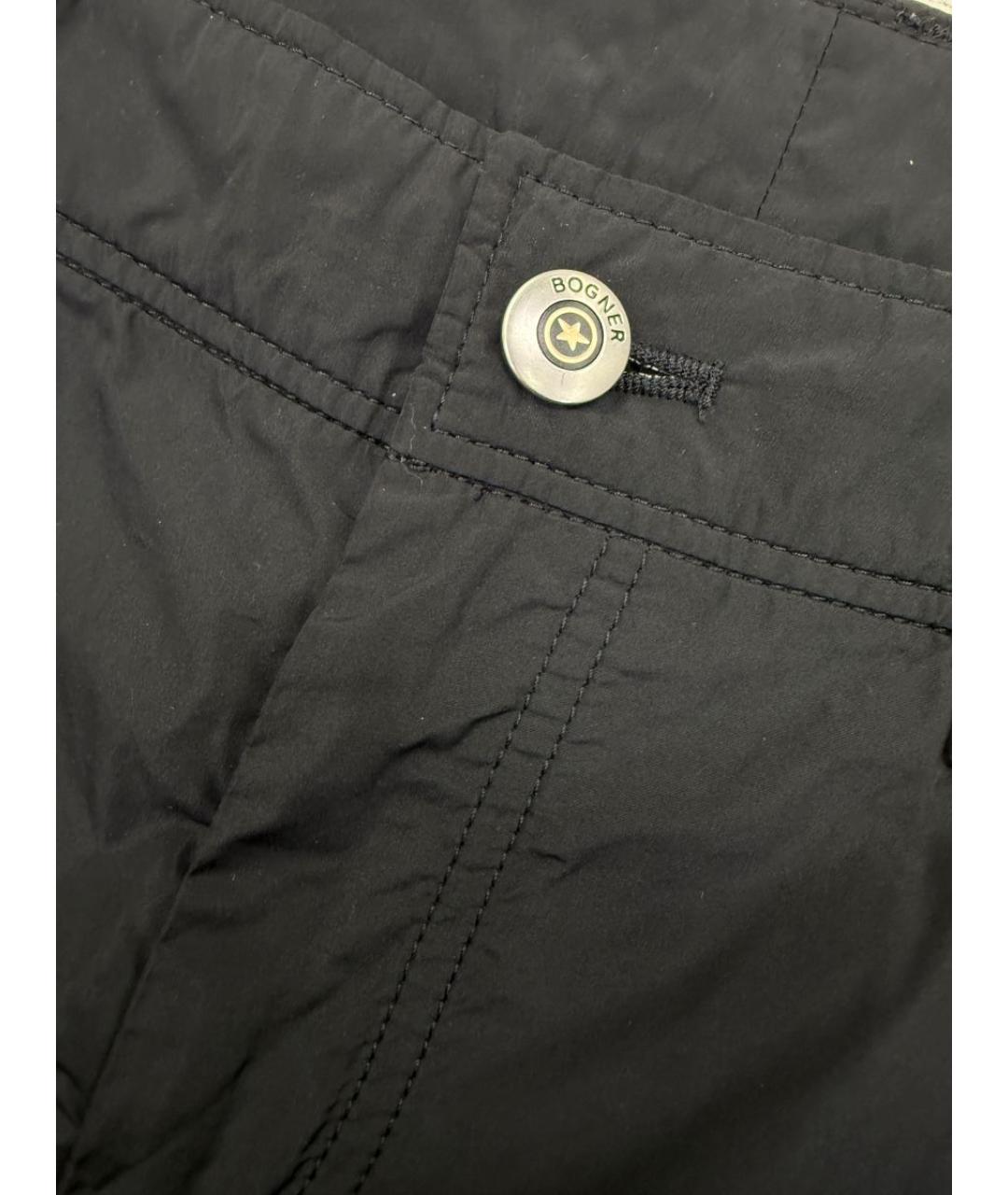 BOGNER Черные полиэстеровые прямые брюки, фото 3