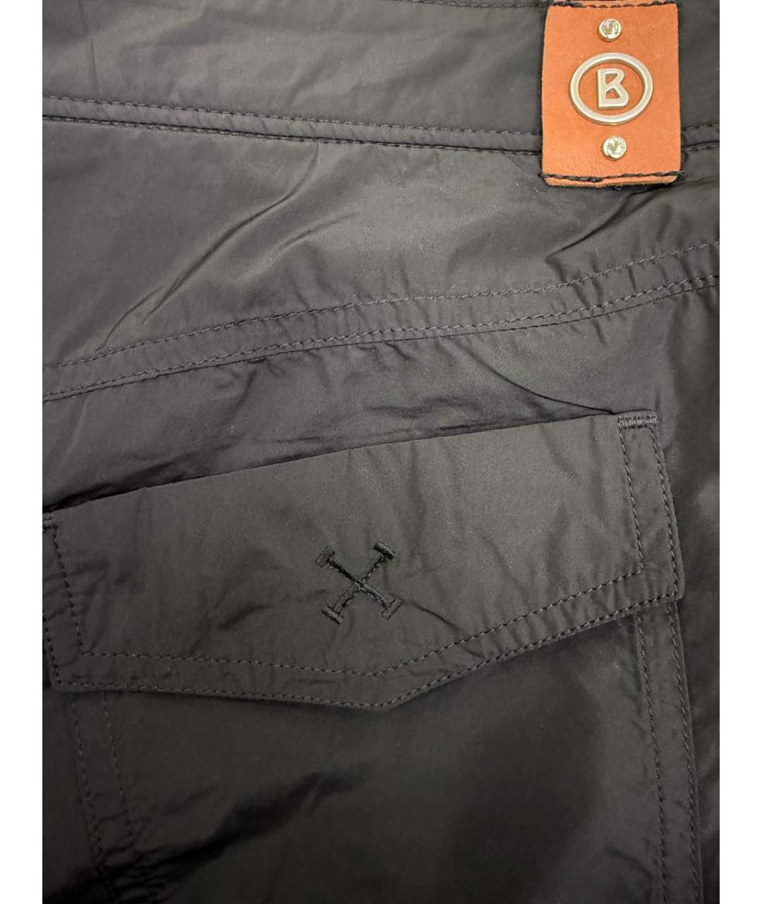 BOGNER Черные полиэстеровые прямые брюки, фото 6