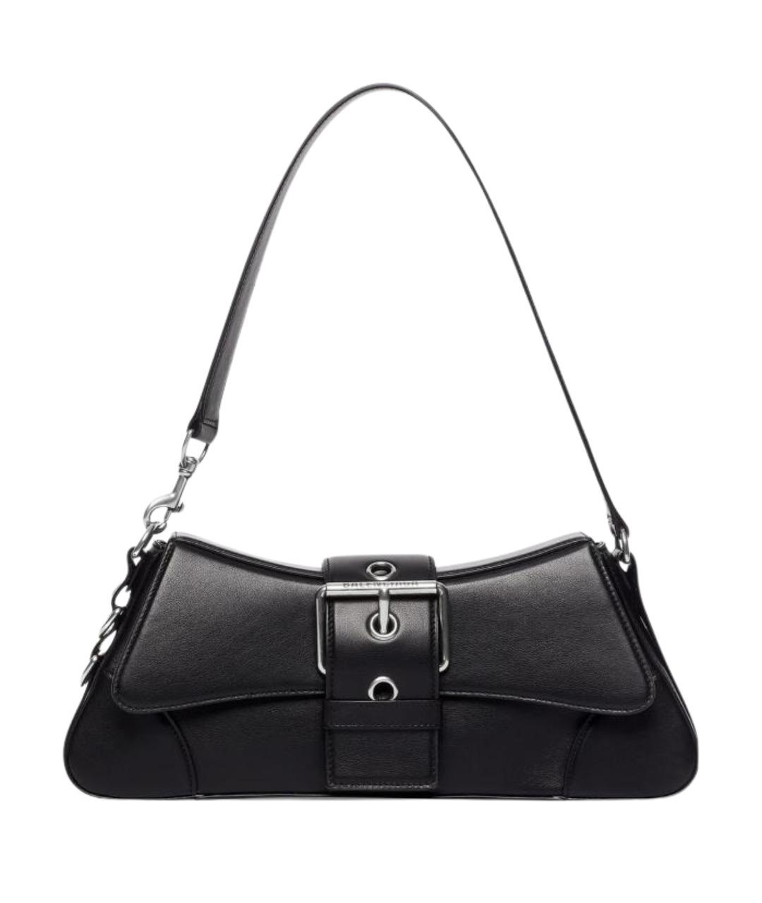BALENCIAGA Черная кожаная сумка через плечо, фото 1