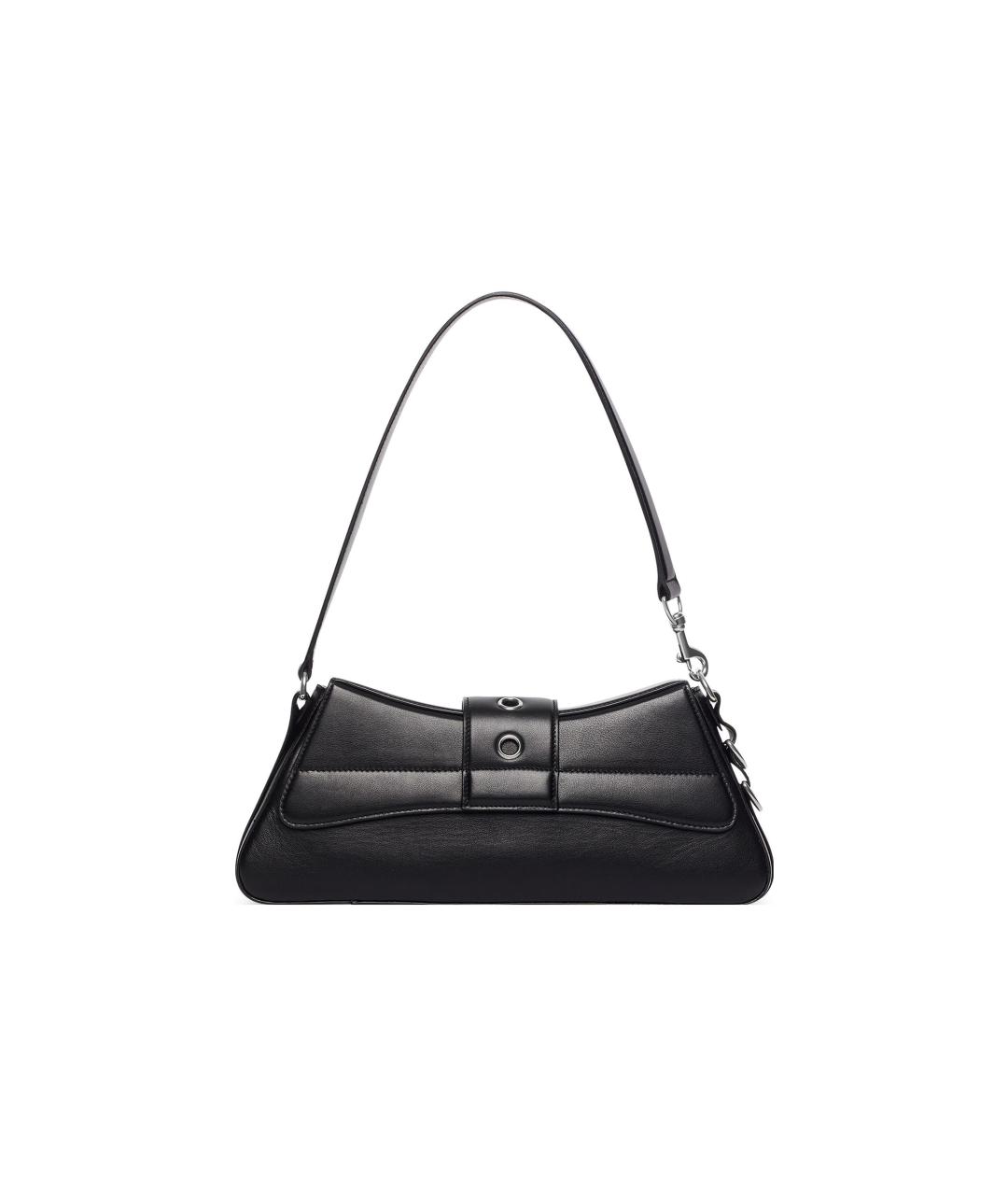 BALENCIAGA Черная кожаная сумка через плечо, фото 3