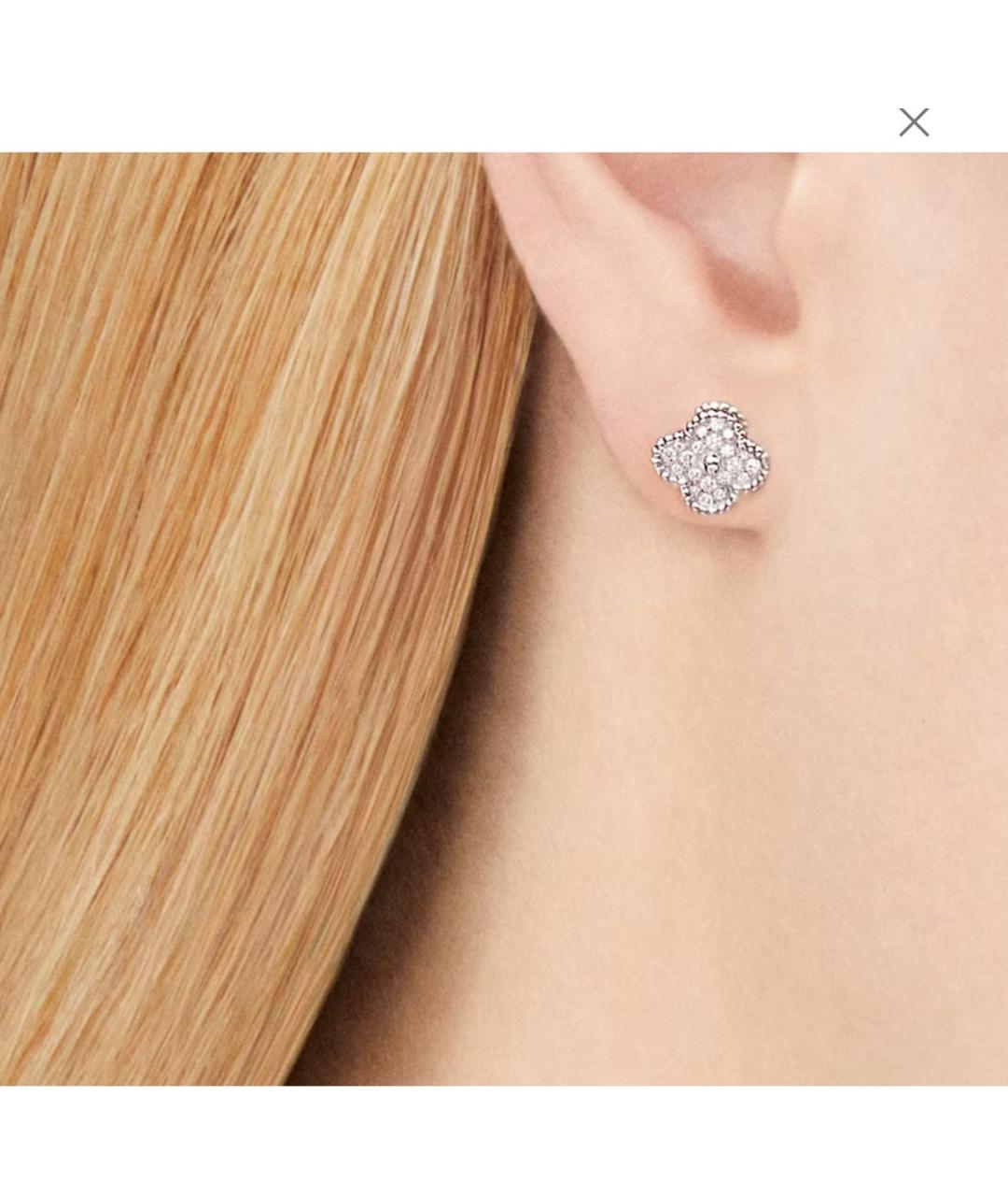 VAN CLEEF & ARPELS Серебряные серьги из белого золота, фото 4